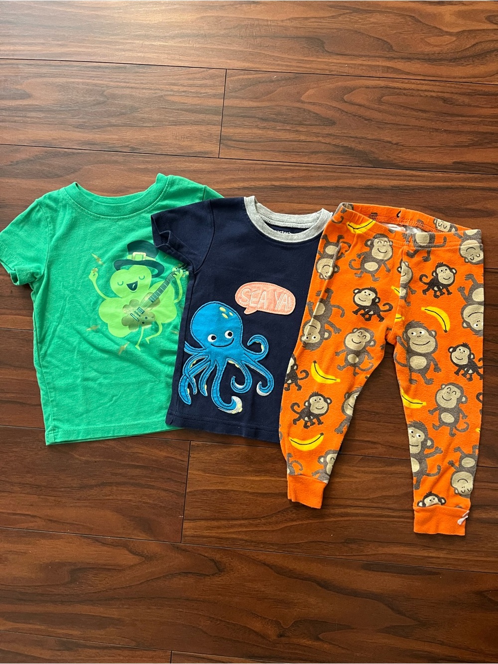 12 Months Baby Boy T-Shirts & PJ Pants Bundle (3)